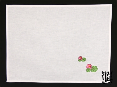 다포 연꽃자수(백) 45.5x32